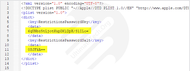 Hack Restrictions Passcode in iOS using Online Cracker